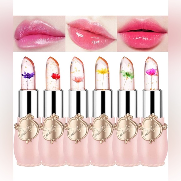 Temperature Color Crystal Flower Jelly Lipstick, Lip Gloss - Picture 2 of 6
